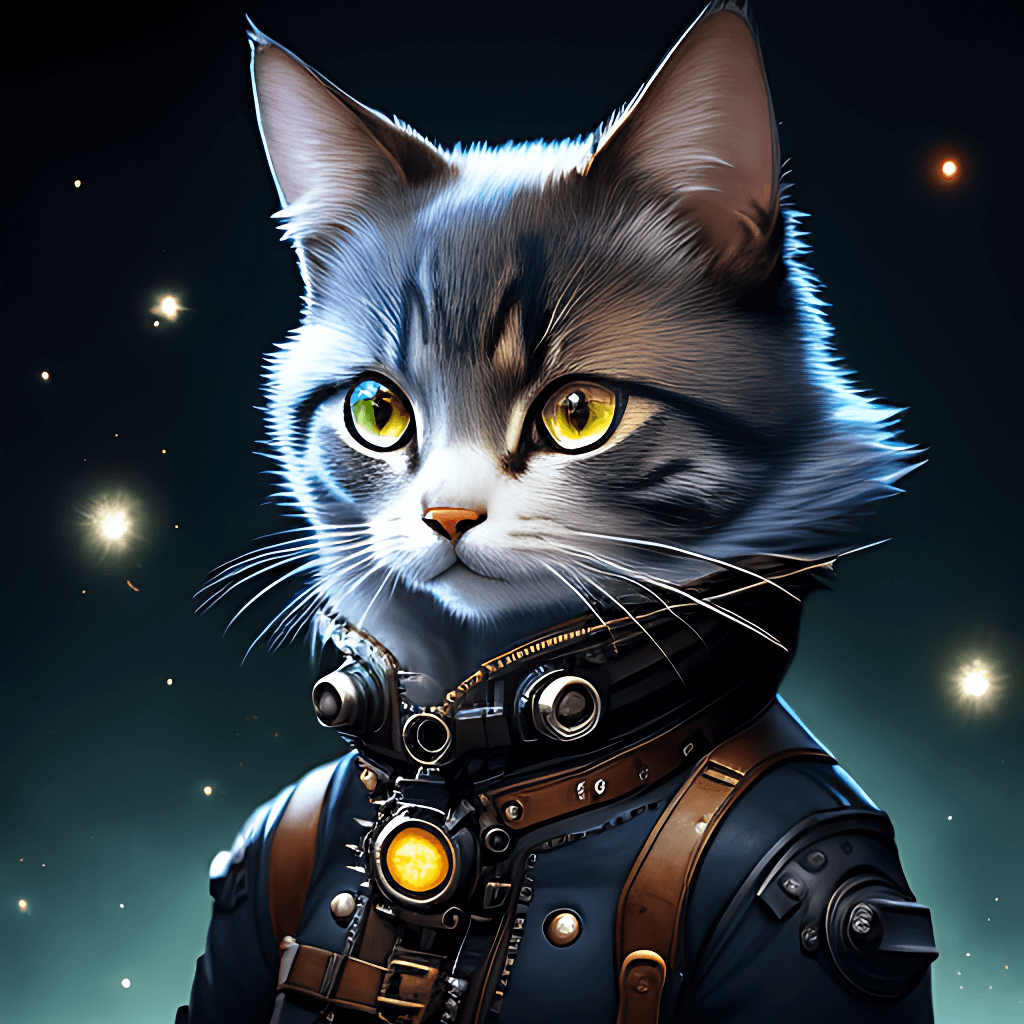 fantasy image of a humanoid cat 