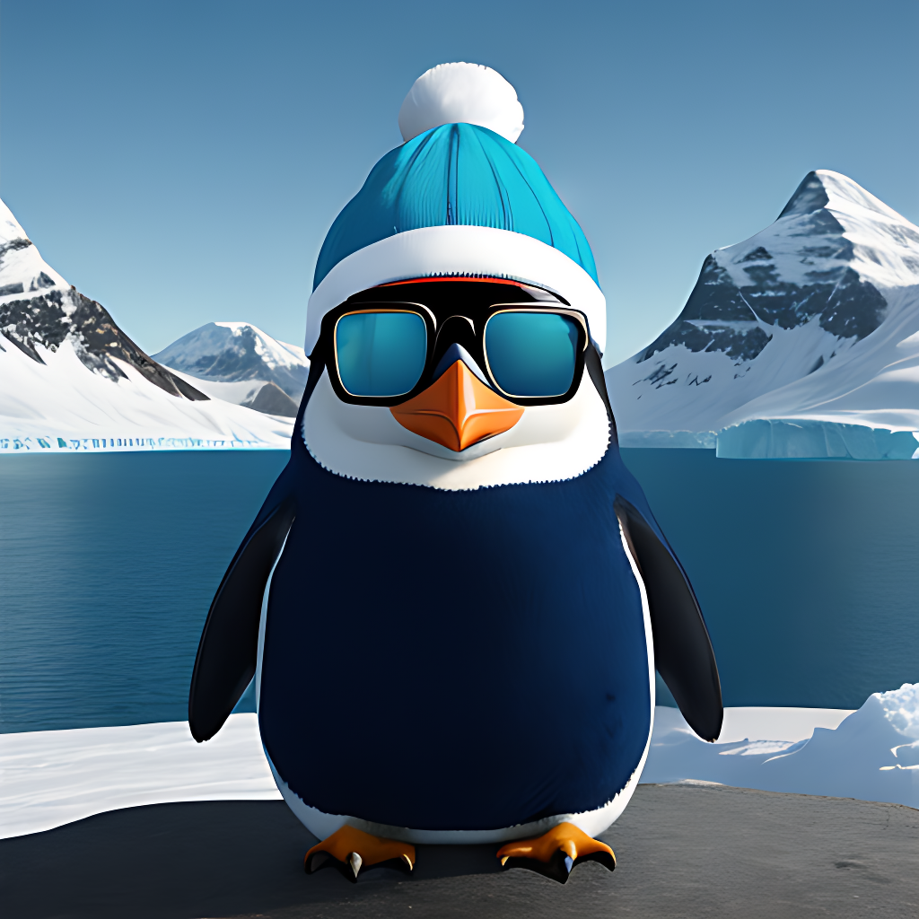 cute penguin with a hat