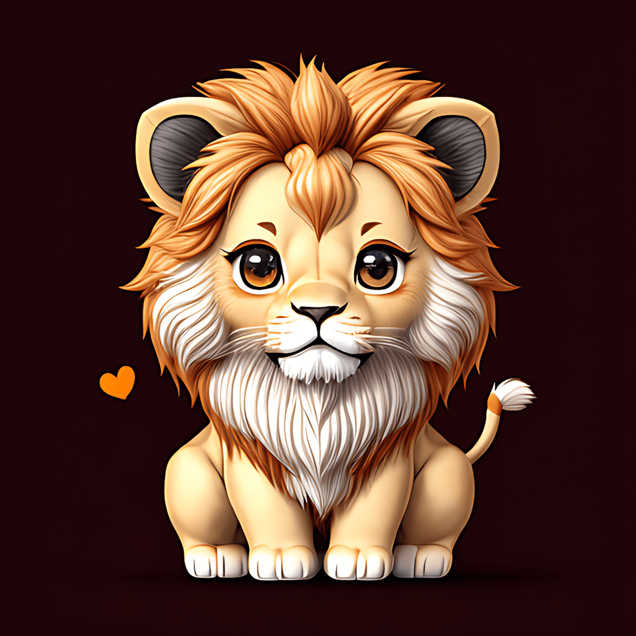 Digital art of a 3d lion