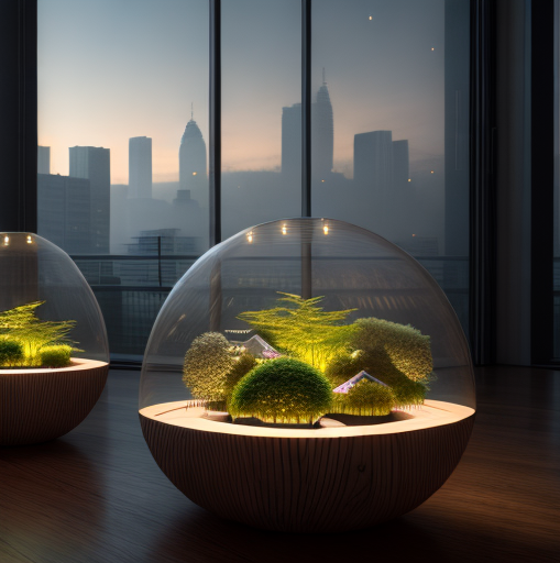 Realistic architectural rendering of an organic capsule 4