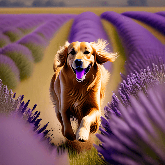 realistic image of a dog running